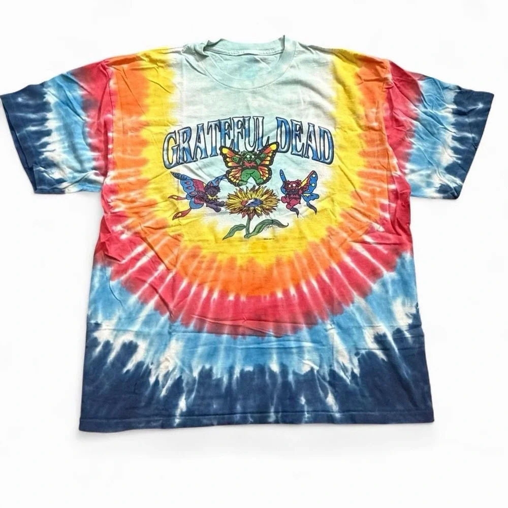 Grateful Dead Tie Dye T-Shirt Size 2XL Y2K 2000s Rock Folk Music Skate Hippie